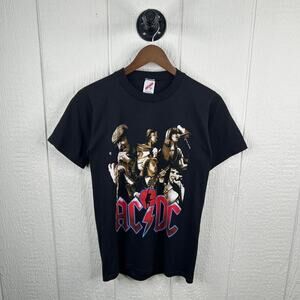 Vintage 80’s Jerzees AC/DC Rock Band Concert Tee Size Small